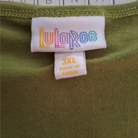 3X LuLaRoe Olive Short Sleeve Women's Tee - Picture 3 of 5